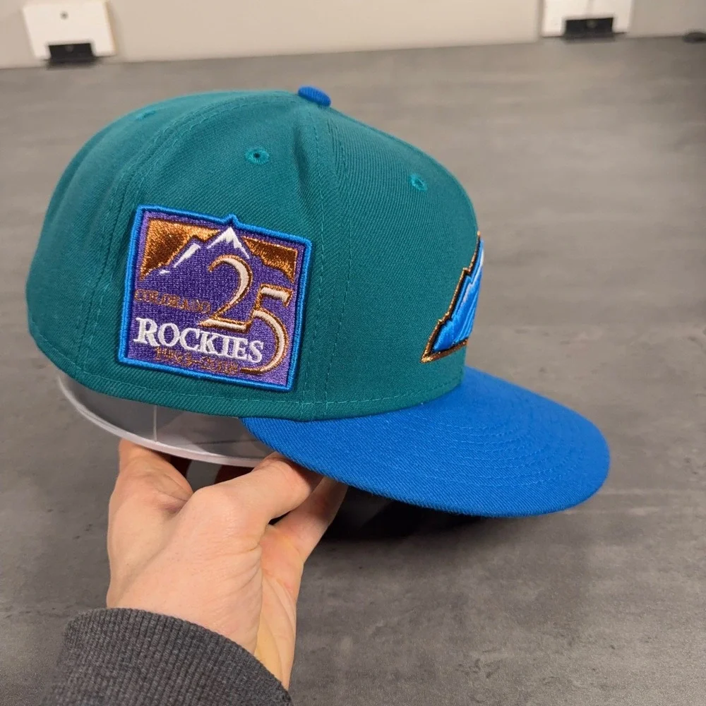 Hat Club Colorado Rockies New Era Cap 7 3/4 Utah Jazz Crossover Teal Blue Purple
